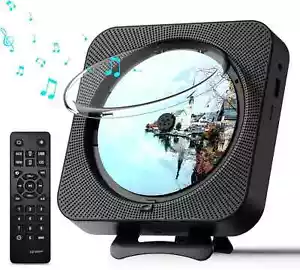 Portable CD Player with Bluetooth Desktop for Home Music Black - Picture 1 of 7