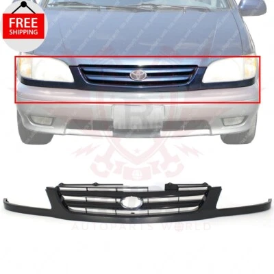 New Front Grille Textured Black Plastic Fits 2001-2003 Toyota Sienna TO1200239 - Imagem 1 de 4