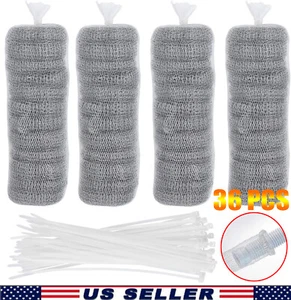 36PCS Washing Machine Lint Trap Washing Machine Hose Filter Stainless Steel Mesh - Picture 1 of 18