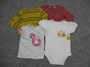 Lote 4 Camisas Niñas Pequeñas 2T 24 Mos 3T Blanco Rojo Bebé Top Verano Zara Antiguo Azul Marino - Imagen 1 de 15