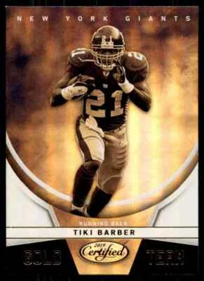 2019 Panini Certified Gold Team Tiki Barber New York Giants - Image 1 of 2