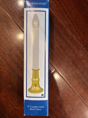 Northlight Lámpara Vela Navidad Interior Latón 9" con Temporizador - Claro C26Light Foto 1 de 4