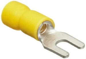 Vinyl Insulated Fork/Spade Terminals - 12-10 - Yellow - MORRIS-10140 - Picture 1 of 1