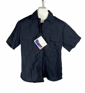 New Blauer Streetgear 8421W Short Sleeve Navy Shirt Womens 40 Free US Shipping - Picture 1 of 4