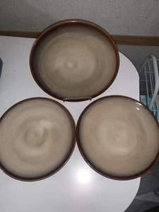 Lot of 3 SANGO Nova Brown 4933 Salad/Desert Plates  7-7/8 inch - Picture 1 of 4