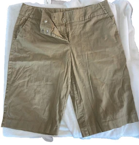 George Stretch Fit Bermuda Shorts Size 12 Brown Stretch Women's - Picture 1 of 3