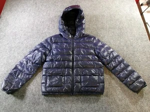 Polo Ralph Lauren Jacket Boys Small 7 Blue Nylon Hooded Puffer Coat - Picture 1 of 12