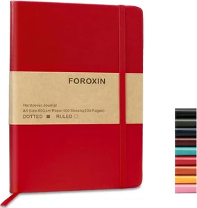 Journal Notebook (A5-Dotted, Red Color),192 Pages, Medium 5.7X8.3 Inches - 80 Gs - Picture 1 of 12