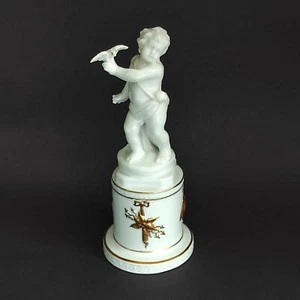 Statuina di bambino con colomba su piedistallo Ginori - Linea Capodimonte (485) - Foto 1 di 12