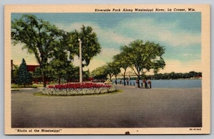 AK: Riverside Park, La Crosse, WI, Levy Nachrichtenagentur, Curt Teich, unveröffentlicht - Bild 1 von 2