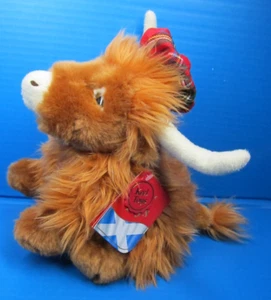 Keel Toys Scottish Highland Cow & Tartan Hat Soft Plush Cuddly Toy W/Tag 10" - Picture 1 of 10