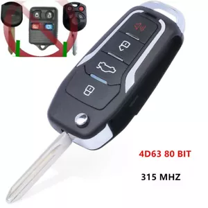 Upgraded FLIP KEY REMOTE FOR 05-14 FORD MUSTANG 4D63 CHIP KEY KEYLESS ENTRY FOB - Foto 1 di 4