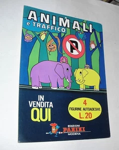 MANIFESTO ANIMALI 34 X 24 PUBBLICITA' per le edicole figurine PANINI raro - Picture 1 of 1