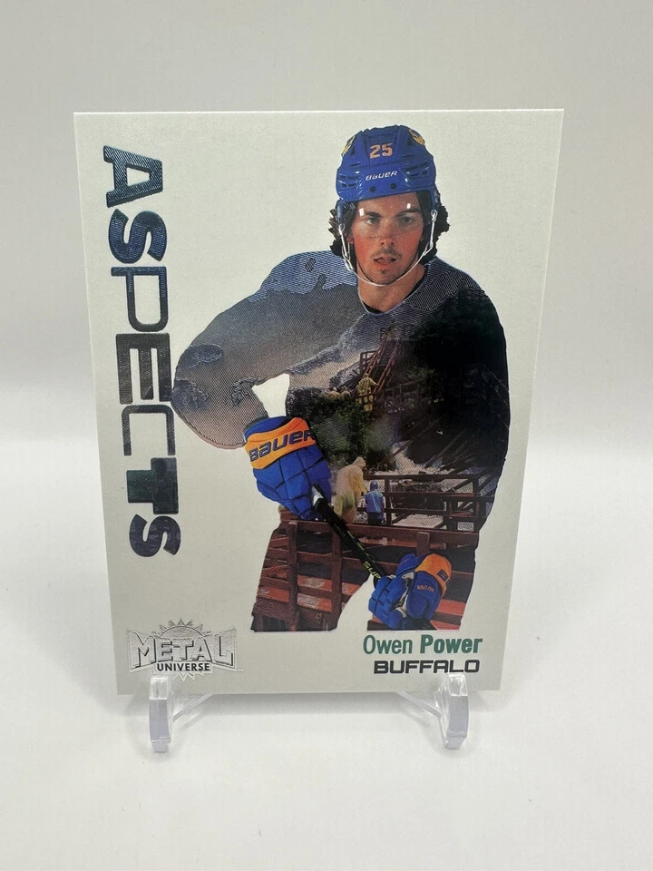 Owen Power 2022-23 Skybox Metal Universe Aspects Auto Rookies RC #A-22 Buffalo - Image 1 of 2