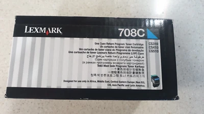 Genuine Lexmark 708K 70C80K0 Black Toner for CS310 CS410 CS510 Brand New See Pic - Image 1 of 3