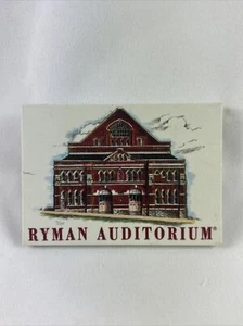 Ryman Auditorium Fridge Magnet Red Pictorial On White Canvas 3x2” Souvenir - Picture 1 of 6