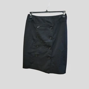 Outback Red Skirt Size 8 Black Button details lined Career - Picture 1 of 5