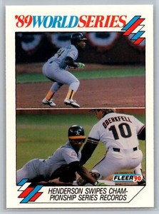 1990 Fleer #11 Rickey Henderson Oakland Athletics FREE SHIP