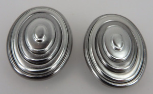 Neugablonz: Paar ovale Ohrclips im Design der 1960/1970er Jahre (87581)