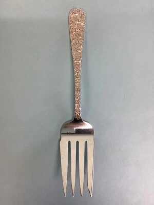Sterling Silver Repousse Serving Fork by S. Kirk & Son 8 1/2” L. - Image 1 of 4