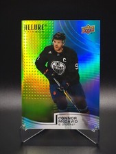 Connor McDavid 2021-22 Upper Deck Allure #R-97 Green/Blue Rainbow #104/299 Oiler
