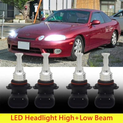 Juego de 4 bombillas LED delanteras 6000K para Lexus SC300 92-2000 haz alto y bajo Foto 1 de 4