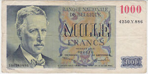 Belgium P 131 - 1000 Francs 9-3-1951 - Fine+