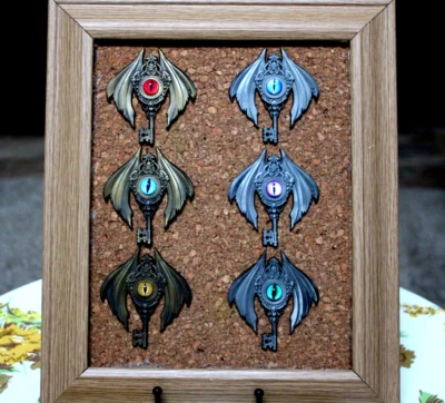 Destination Imagination DI PINS Dragon Eyes Keys RARE COMPLETE Set Global Finals - Image 1 of 4