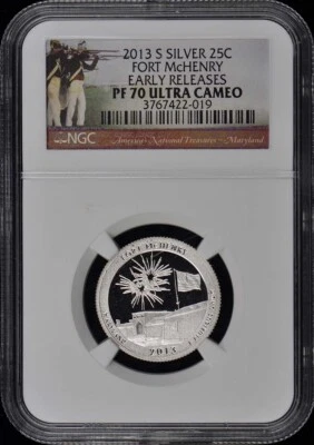 2013 S SILVER set of 5 25C NGC PR70DCAM - Image 1 of 4