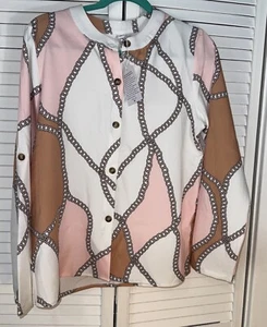 Womens Top Blouse Size Medium Button Classic Vintage Boho New - Picture 1 of 8