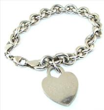Sterling Silver Heart Charm "Believe" bracelet w/ lobster clasp