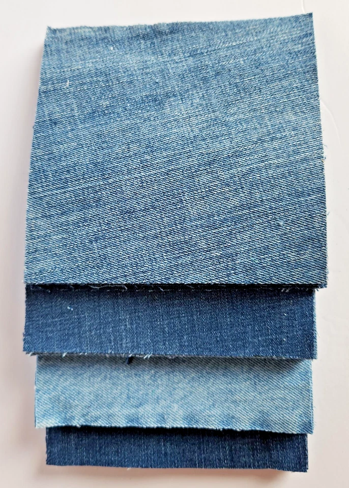 Denim Blue Jean Cotton/Poly Blend Fabric Squares 6" X 6" Lot Of 40 Quilt Squares - Image 1 of 1
