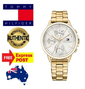 NEW TOMMY HILFIGER CARLY TH 1781786 GOLD/SILVER WOMENS CHRONOGRAPH QUARTZ WATCH - Picture 1 of 8