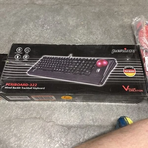 Perixx Periboard-322 Wired Mechanical Trackball Keyboard with 2 Hubs, 2.17 In... - Picture 1 of 3