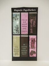 Christian Art Gifts Magnetic Page Markers/Bookmarks with Bible Verses Set of 6