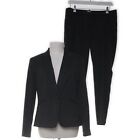 H&M, Anzug, Größe: 42, Polyester/Viskose/Elasthan, Grau, Fischgräte