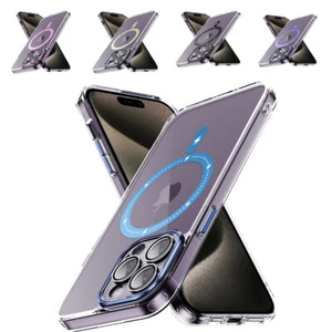 Case For Apple iPhone 15 Pro Max 14 13 Pro Magnetic Clear Mag Safe Phone Cover - Picture 1 of 14
