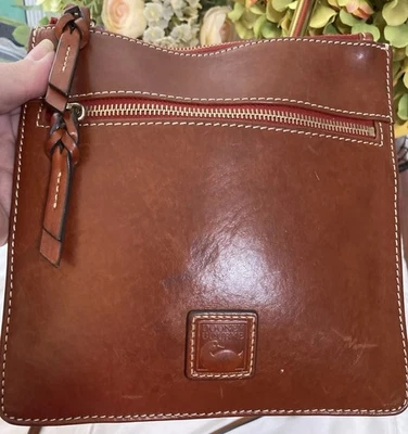 Dooney Bourke Chestnut Brown Florentine Leather Crossbody Shoulder Bag Rustic - Image 1 of 4