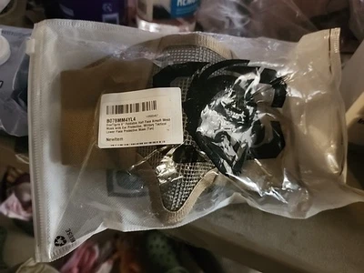 OneTigris 6" Foldable Half Face Mesh Mask  *NEW W/ Tags* (Tan/Green) - Image 1 of 2