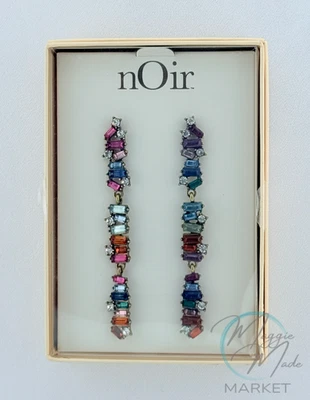 Nuevo conjunto de joyas en caja aretes colgantes de cristal arco iris nOir - multicolor Foto 1 de 3