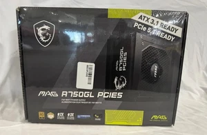 MSI MAG A750GL PCIE 5.1 & ATX 3.1 Gaming Power Supply - Full Modular - 80 Plus G - Picture 1 of 5