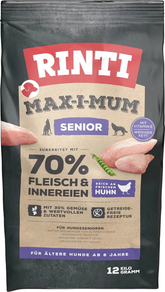Rinti Max-i-Mum Senior 12 kg - getreidefreies Trockenfutter für ältere Hunde - Bild 1 von 1