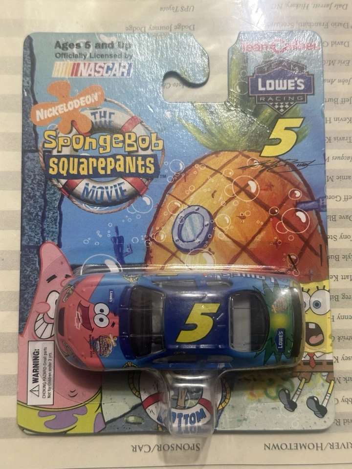 New 2004 NASCAR Lowes Racing Kyle Busch 1 64 SpongeBob Movie Die-cast Car - Image 1 of 4