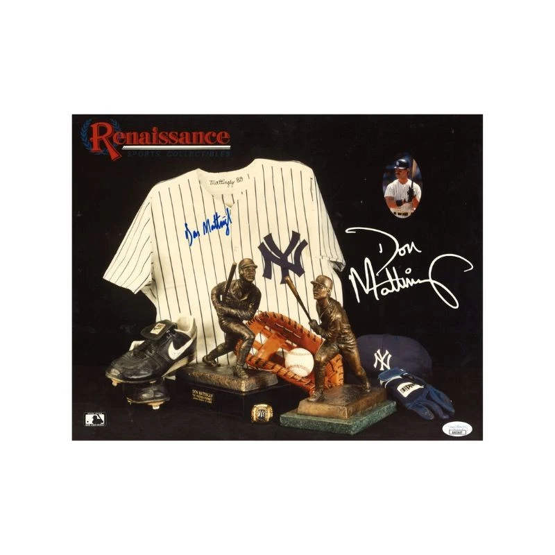 Foto autografiada del Renacimiento de Don Mattingly de los Yankees de Nueva York 11x14 (JSA) Foto 1 de 1