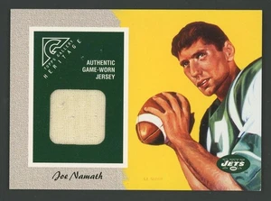 2002 Topps Gallery JOE NAMATH Heritage Game-Worn Jersey card | Jets - HOF - Picture 1 of 1