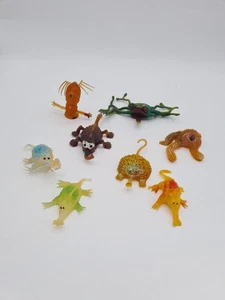 Vintage Ugly Jiggly Jiggler Rubber Monsters Aliens Suction 60 70’s X8 A41 - Picture 1 of 5