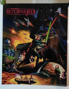 Vintage Star Wars Return of the Jedi Movie Poster Hi-C Promo 2 sided 1983 P7175 - Picture 1 of 2