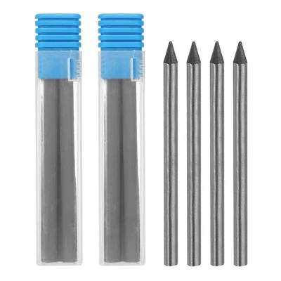 12Pcs 5.6mm 2B Carpenter Pencil Lead Refills, Solid Dry Pencil Refills, Black - Image 1 of 4