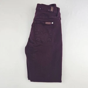 Seven 7 For All Mankind W26 L27 Ankle Gwenevere Jeans Plum Purple Stretch 557 - Picture 1 of 17