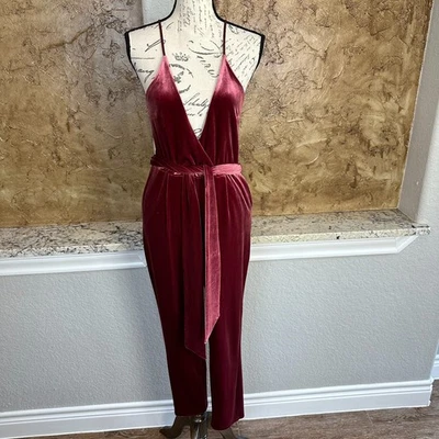 Mono Express Mujer 6 Cinturones Profundo V Terciopelo Elastizado Borgoña Fiesta Vacaciones Foto 1 de 4